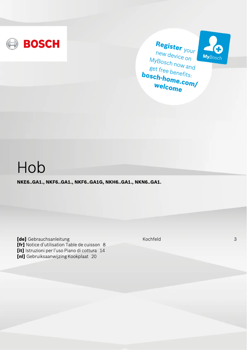 Página nº 1 - Manual de usuario Bosch HND211AR61