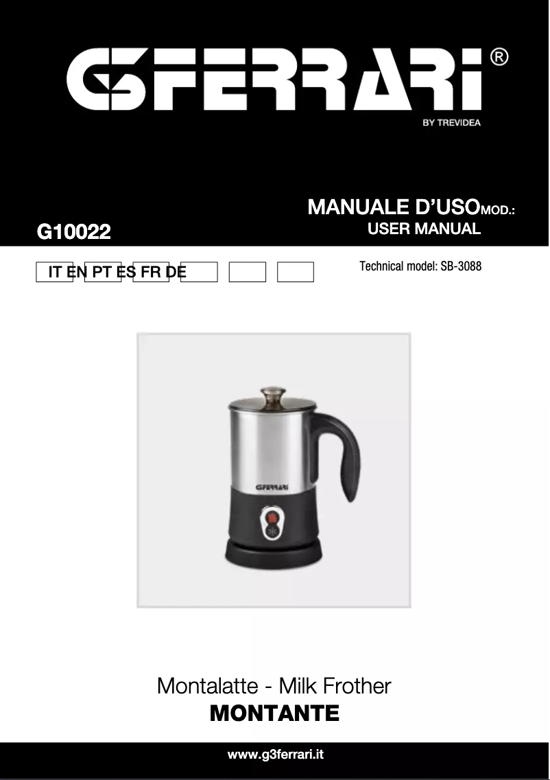 Página 1 del manual Manual de usuario G3 Ferrari Montante G10022