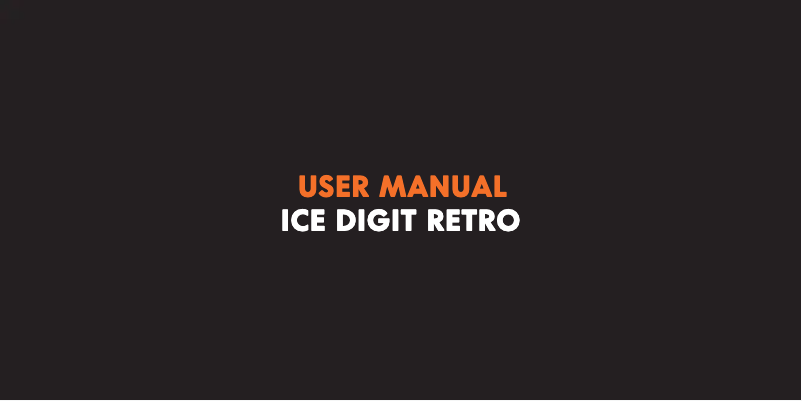 Página 1 del manual Manual de usuario ICE Watch Digit Retro