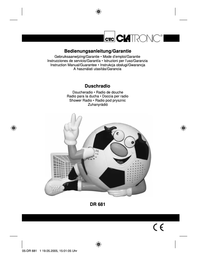 Página 1 del manual Manual de usuario Clatronic DR 681