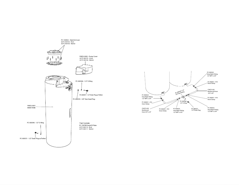 Imagen de la primera página del manual del dispositivo Water Works FWD3-1000