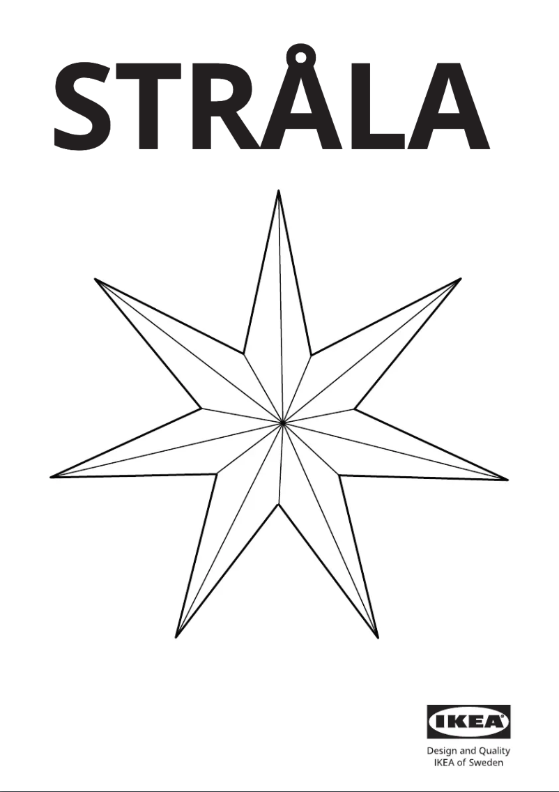 Imagen de la primera página del manual del dispositivo STRÅLA 205.836.57