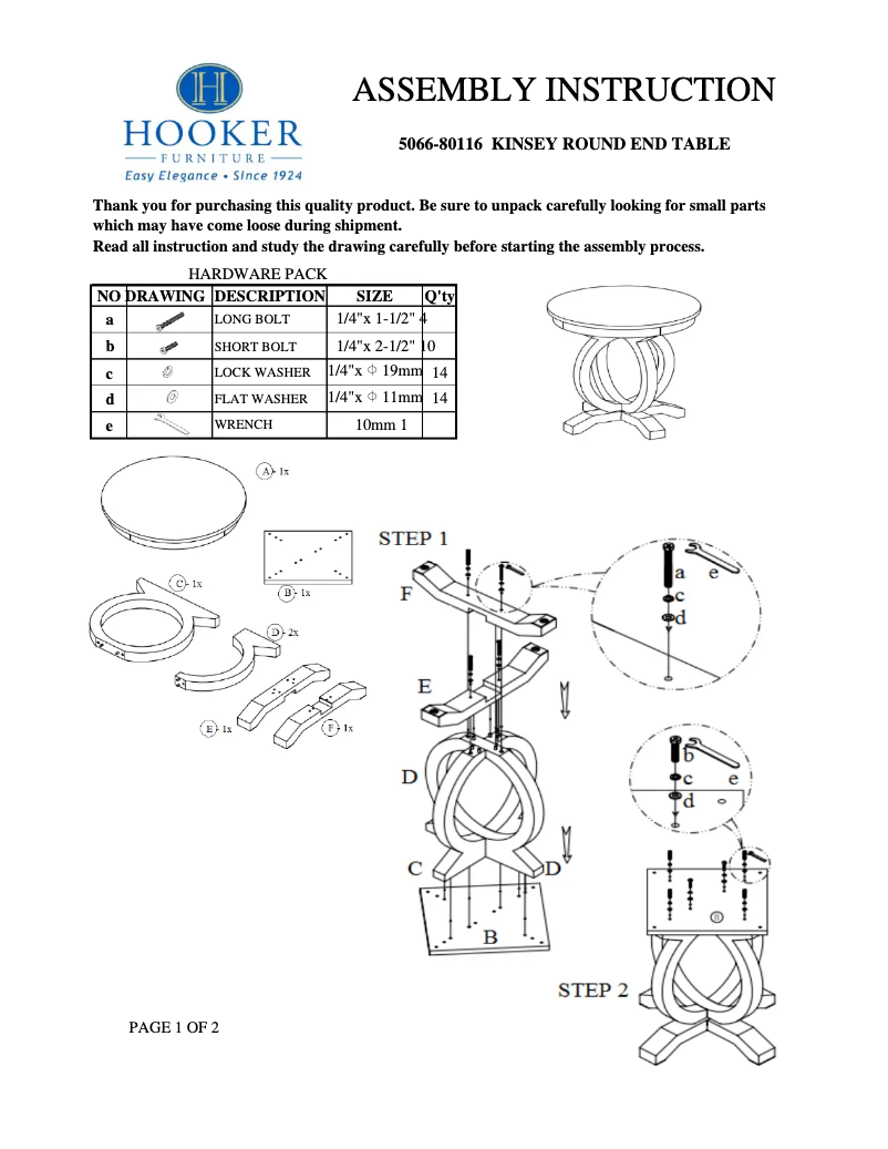 Página 1 del manual Manual de usuario Hooker 5066-80116