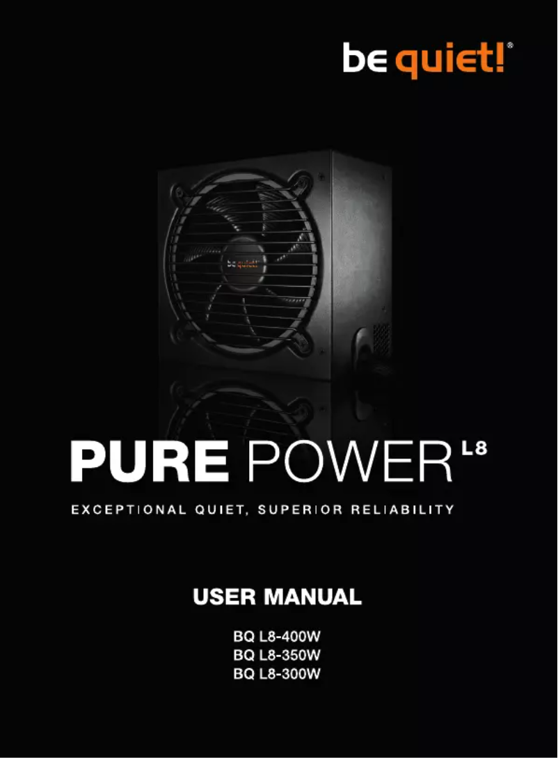 Página 1 del manual Manual de usuario Be Quiet! Pure Power L8-400W