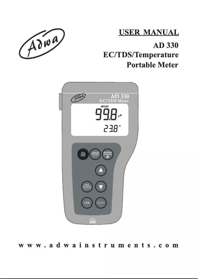 Página 1 del manual Manual de usuario Adwa AD330