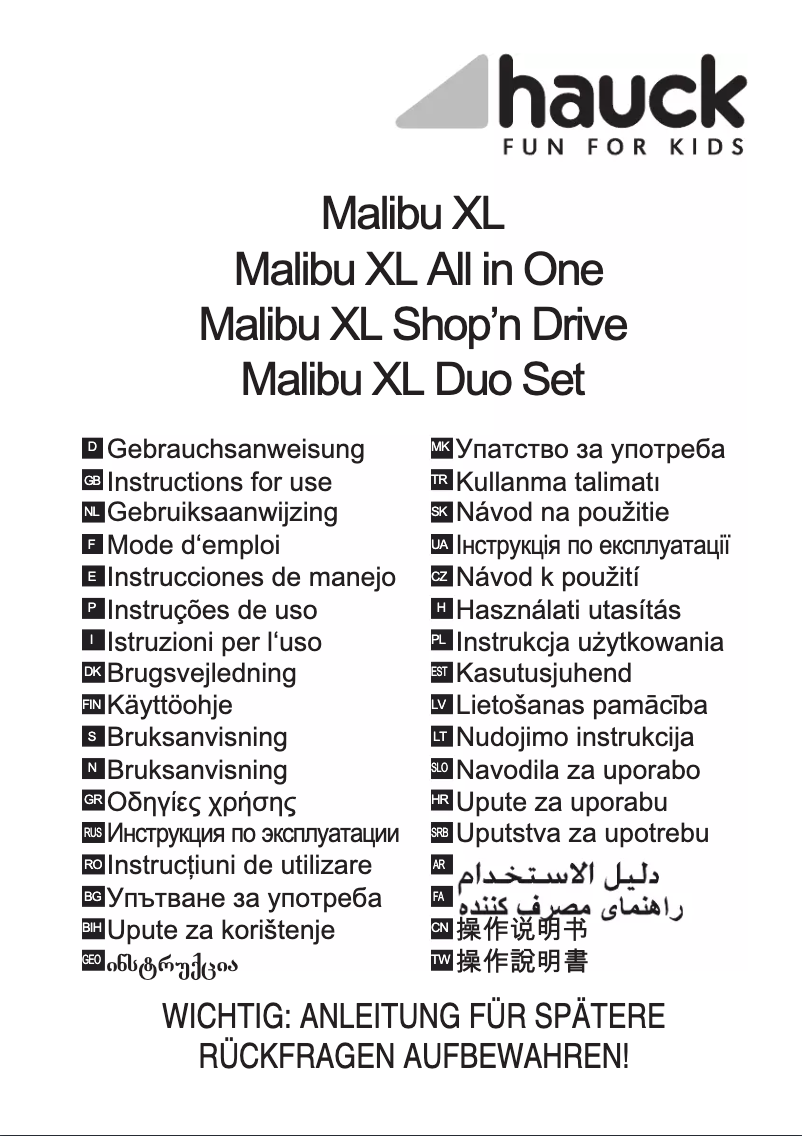 Imagen de la primera página del manual del dispositivo Malibu XL