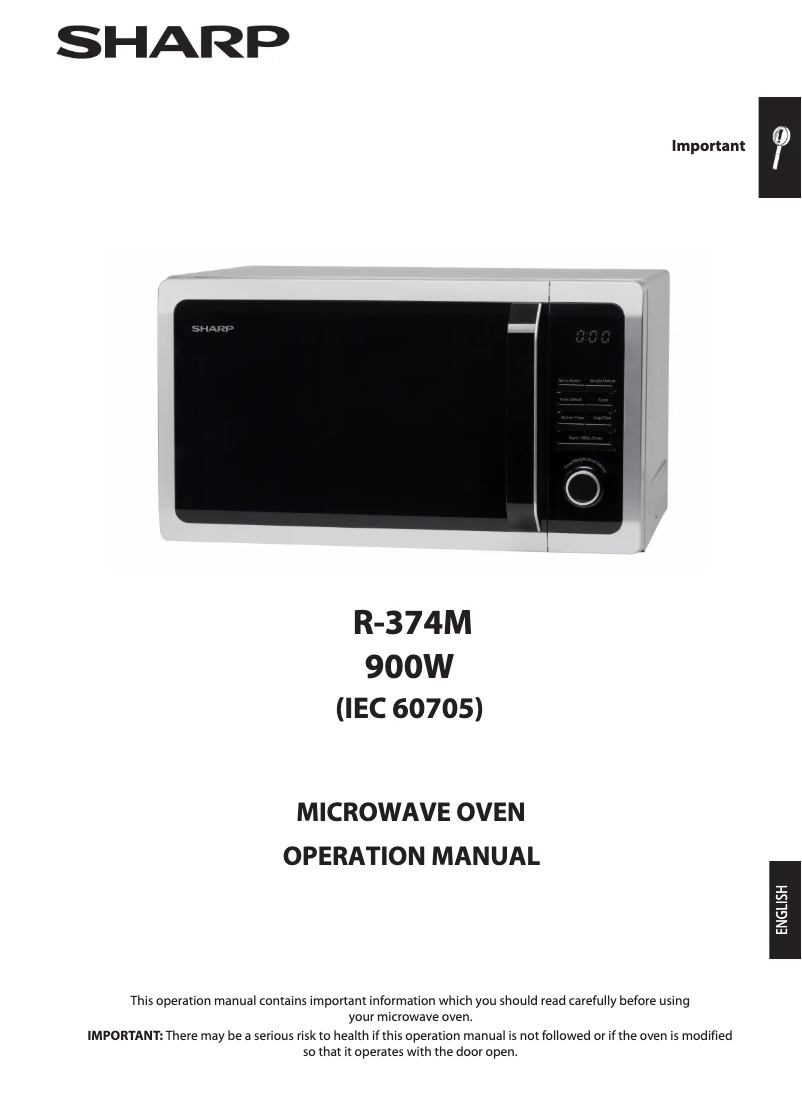 Imagen de la primera página del manual del dispositivo R-374WM