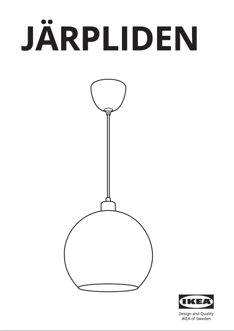 Imagen de la primera página del manual del dispositivo JÄRPLIDEN 005.237.49