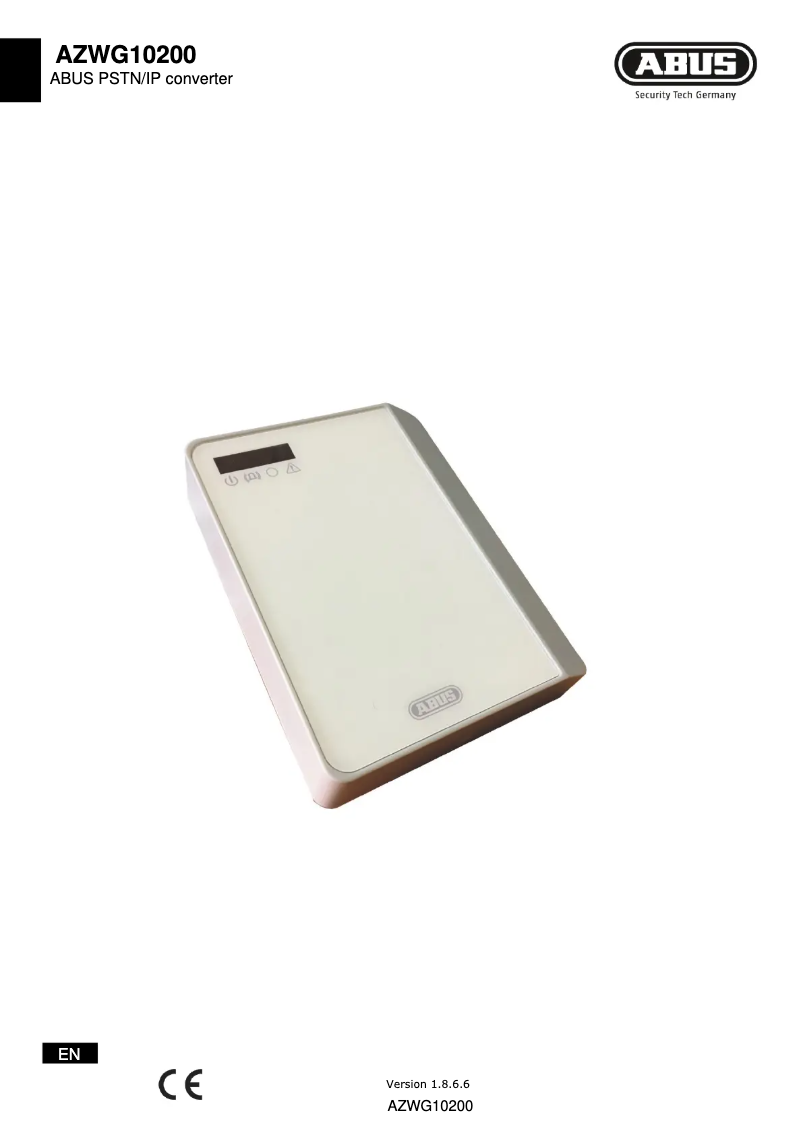 Imagen de la primera página del manual del dispositivo AZWG10200