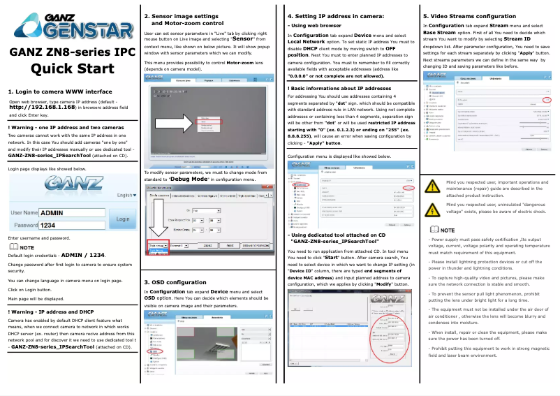 Página nº 1 - Manual de usuario Ganz Genstar ZN8-M4NTFN4L