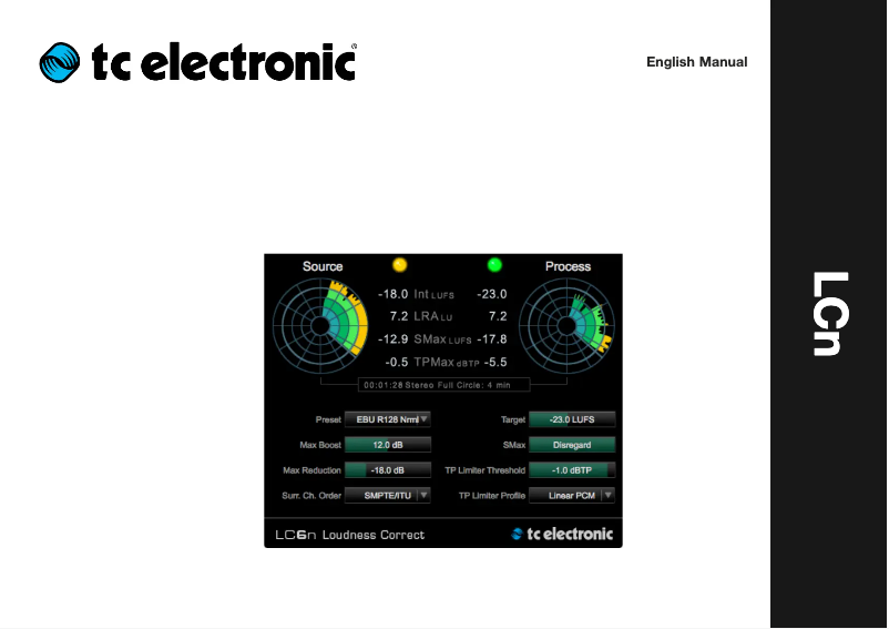 Página 1 del manual Manual de usuario TC Electronic LCn Loudness Correct
