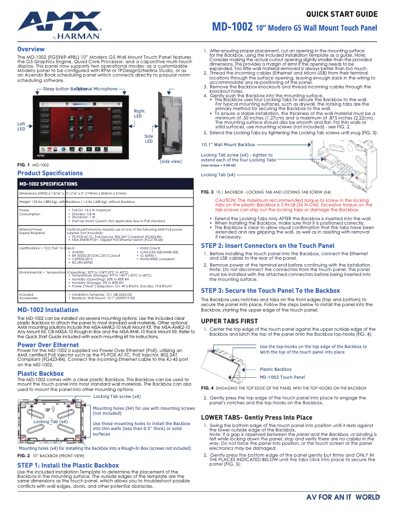Imagen de la primera página del manual del dispositivo MD-1002