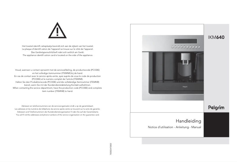 Página nº 1 - Manual de usuario Pelgrim IKM640MAT