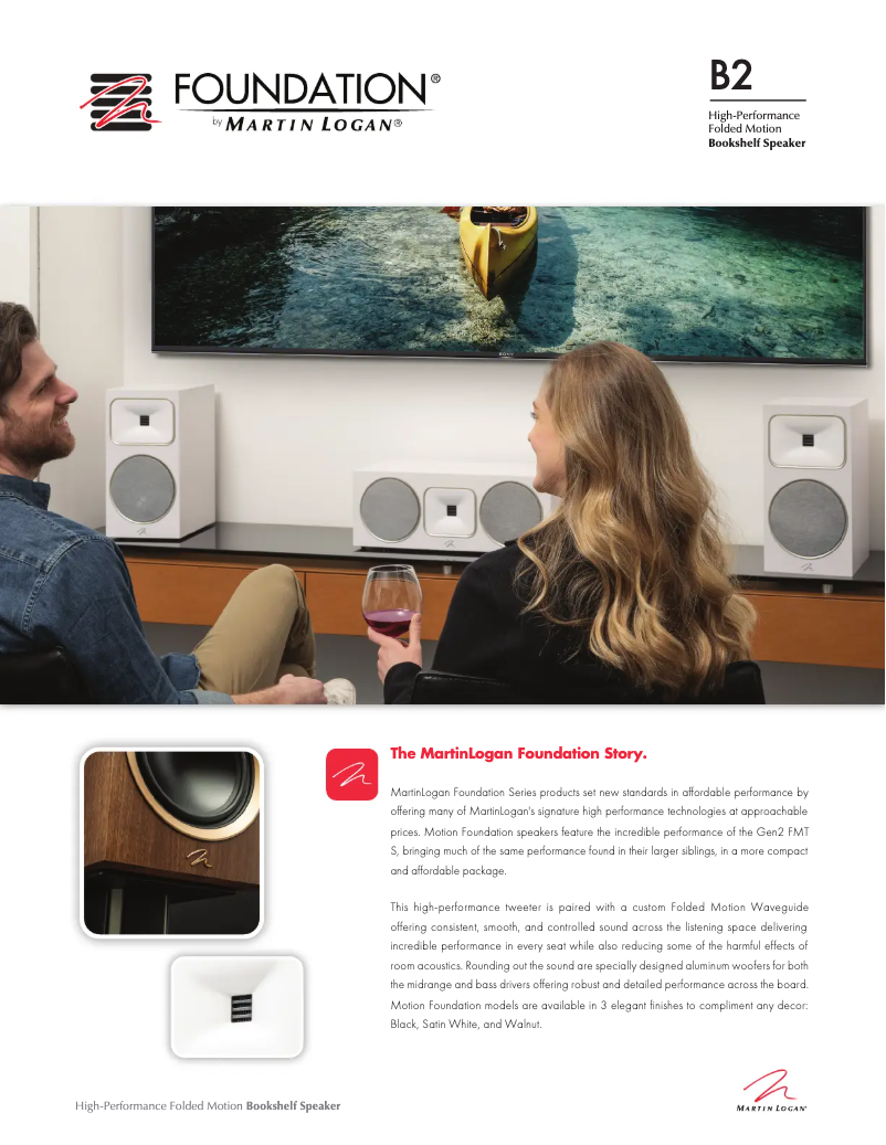 Página 1 del manual Ficha técnica Martin Logan Foundation B2