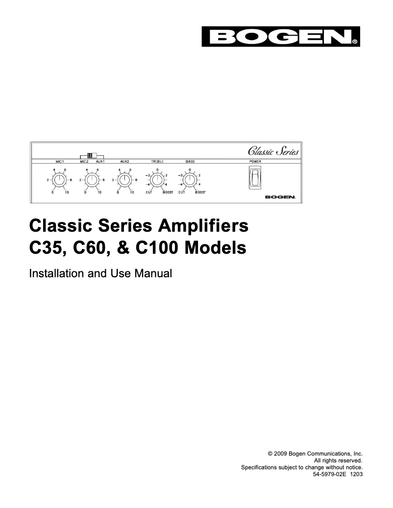 Imagen de la primera página del manual del dispositivo Classic Series C100