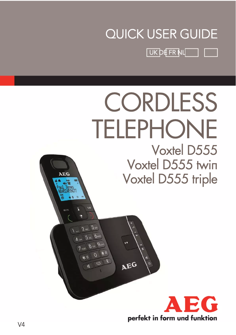 Página nº 1 - Manual de usuario AEG Voxtel D555