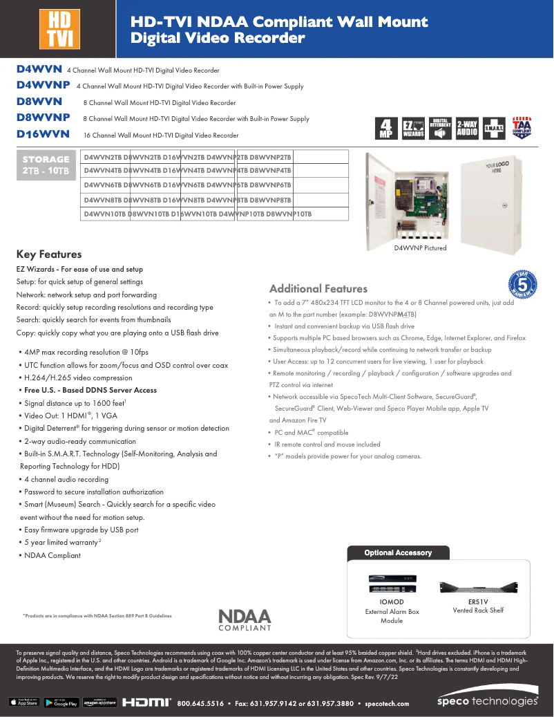 Imagen de la primera página del manual del dispositivo D16WVN