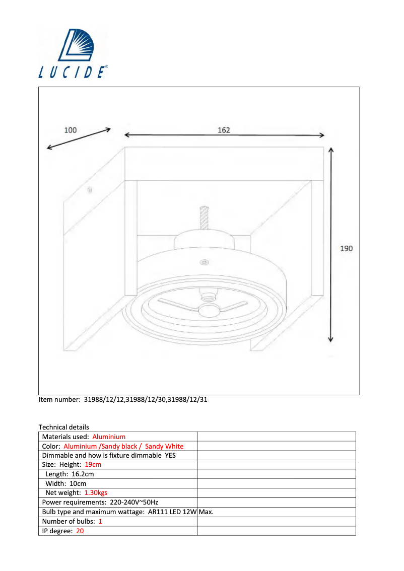 Imagen de la primera página del manual del dispositivo Zett 31988/12/12
