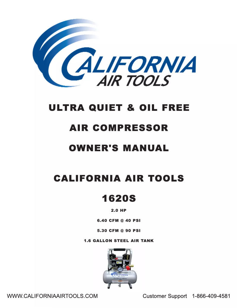 Página 1 del manual Manual de usuario California Air Tools 1620S
