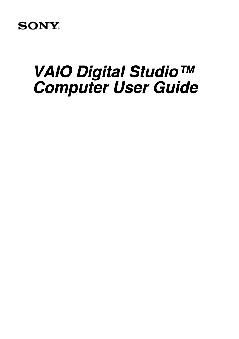 Imagen de la primera página del manual del dispositivo Vaio PCV-RX660