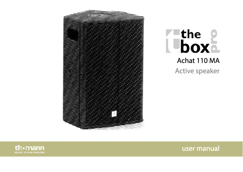 Imagen de la primera página del manual del dispositivo Achat 110 MA