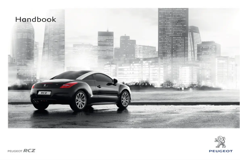 Imagen de la primera página del manual del dispositivo RCZ (2012)