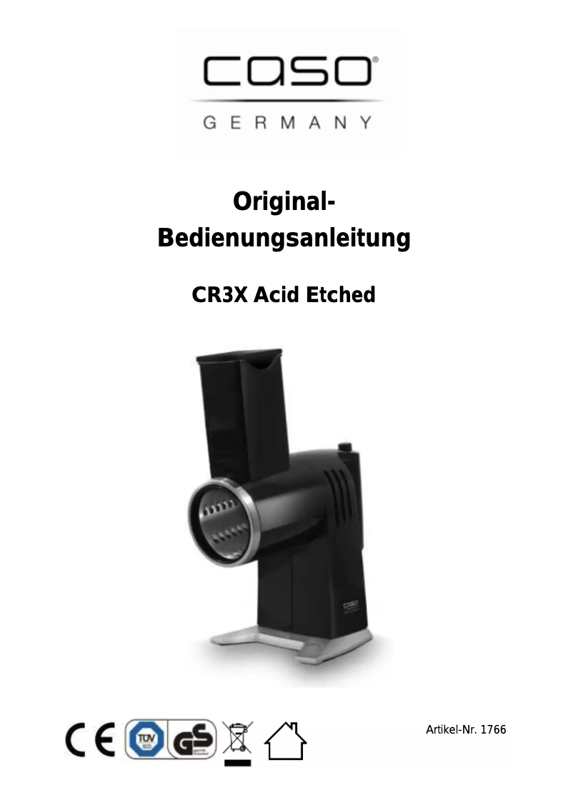 Imagen de la primera página del manual del dispositivo CR3X Acid Etched
