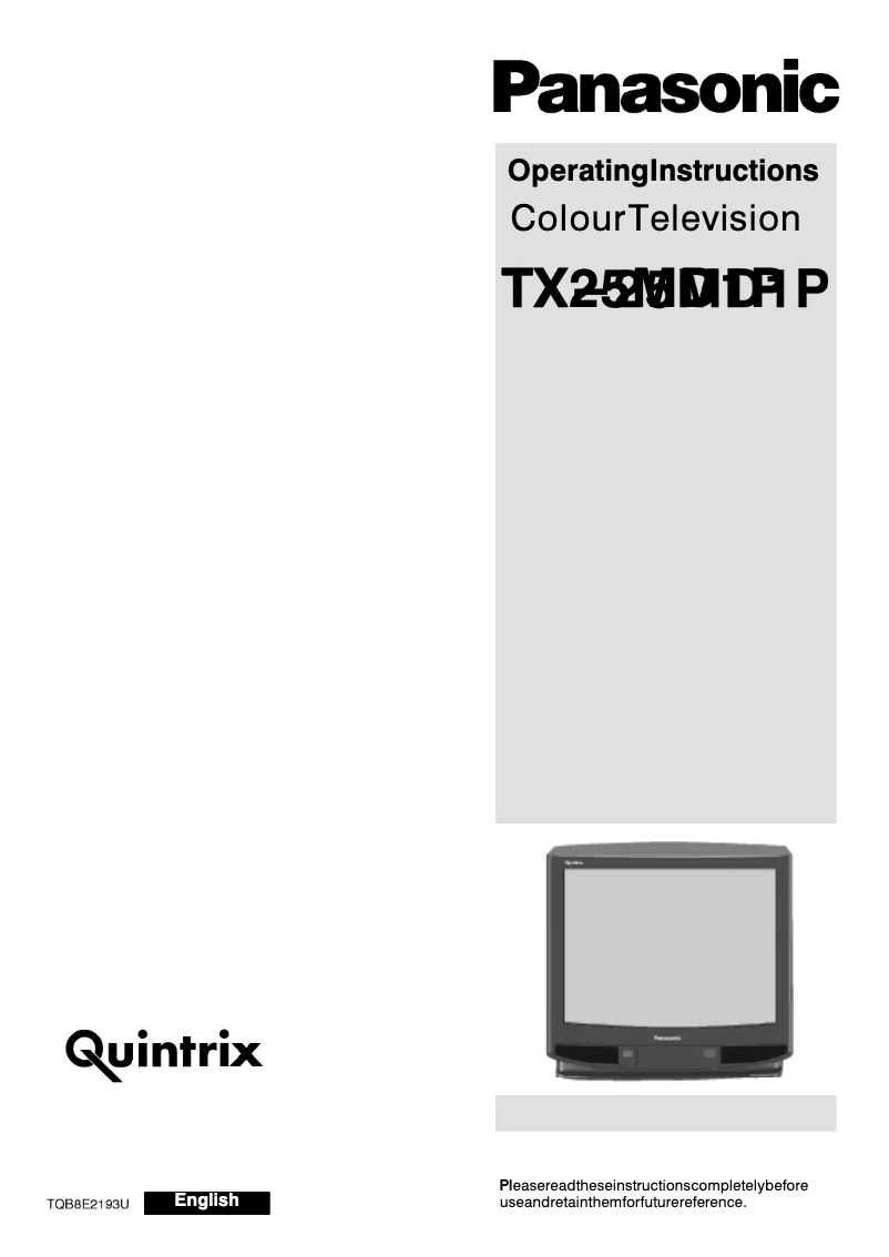 Página nº 1 - Manual de usuario Panasonic TX-25MD1