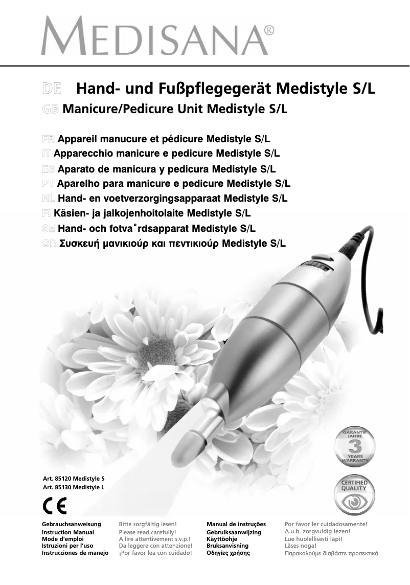 Página 1 del manual Manual de usuario Medisana Medistyle S