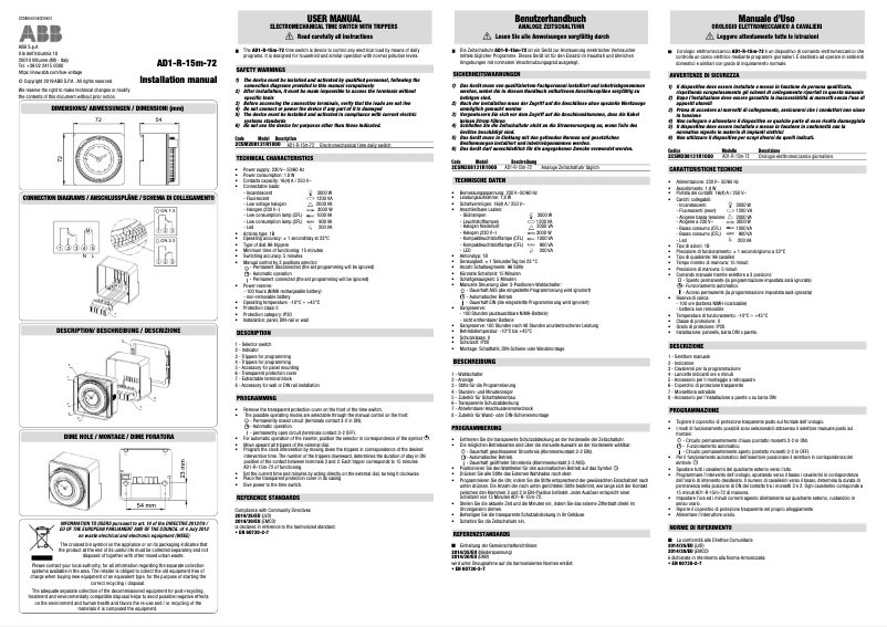 Página 1 del manual Manual de usuario ABB AD1-R-15m-72