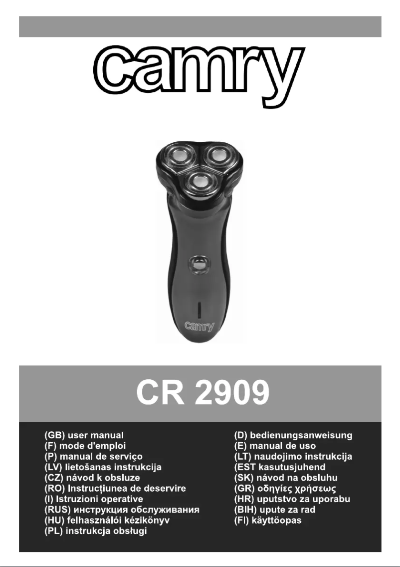 Imagen de la primera página del manual del dispositivo CR 2909