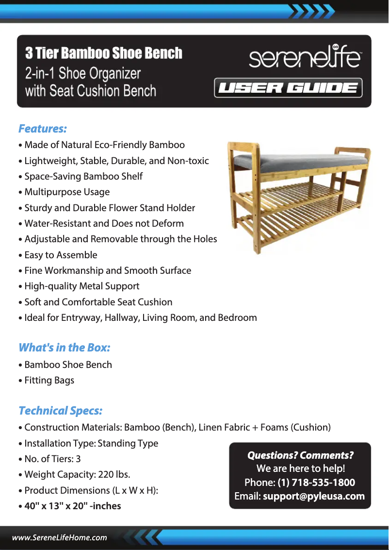 Imagen de la primera página del manual del dispositivo SLSHBN61