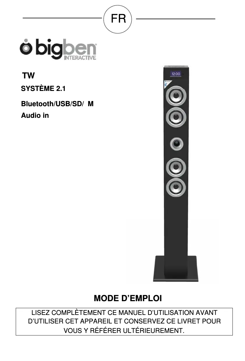 Imagen de la primera página del manual del dispositivo TW9