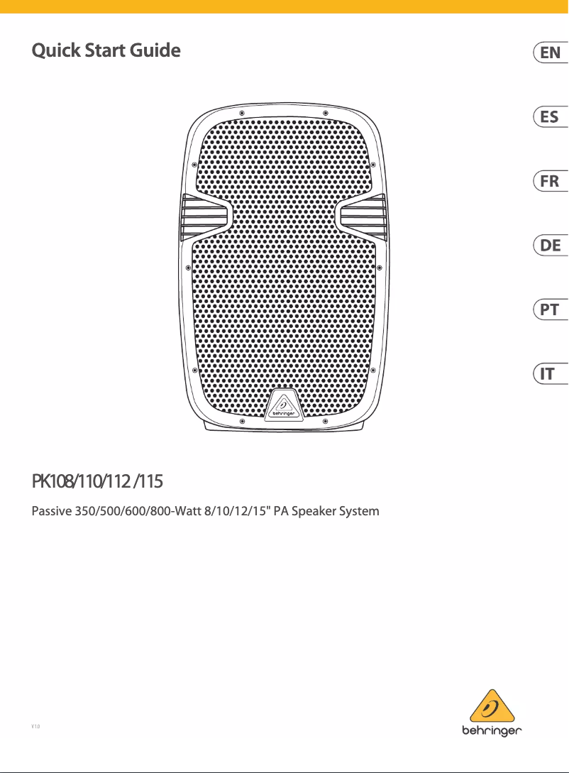 Imagen de la primera página del manual del dispositivo PK115