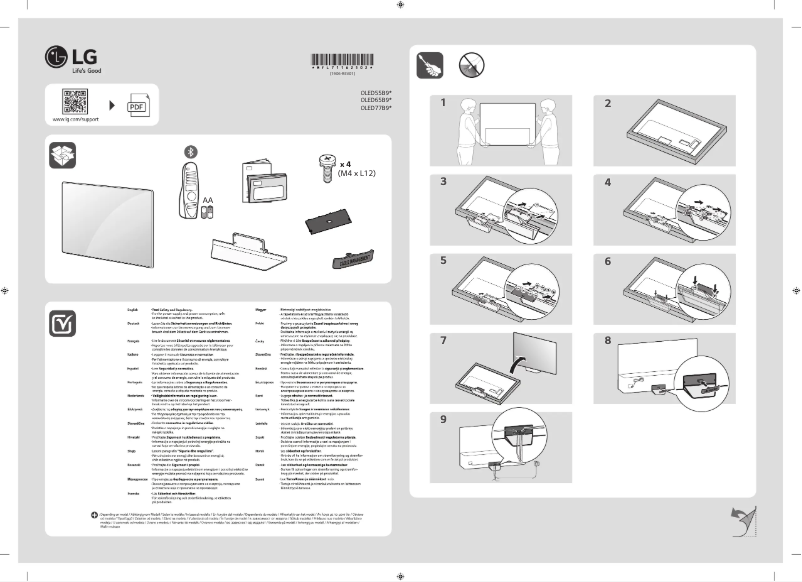 Imagen de la primera página del manual del dispositivo OLED65B9PLA
