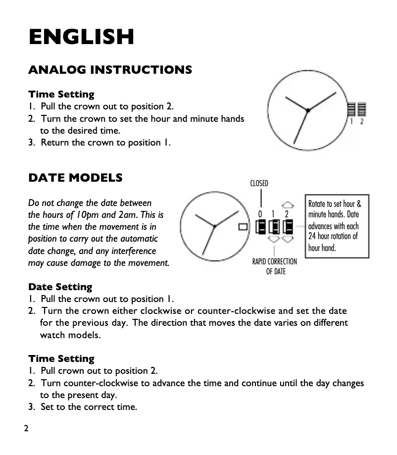 Página nº 1 - Manual de usuario Armani AX2334