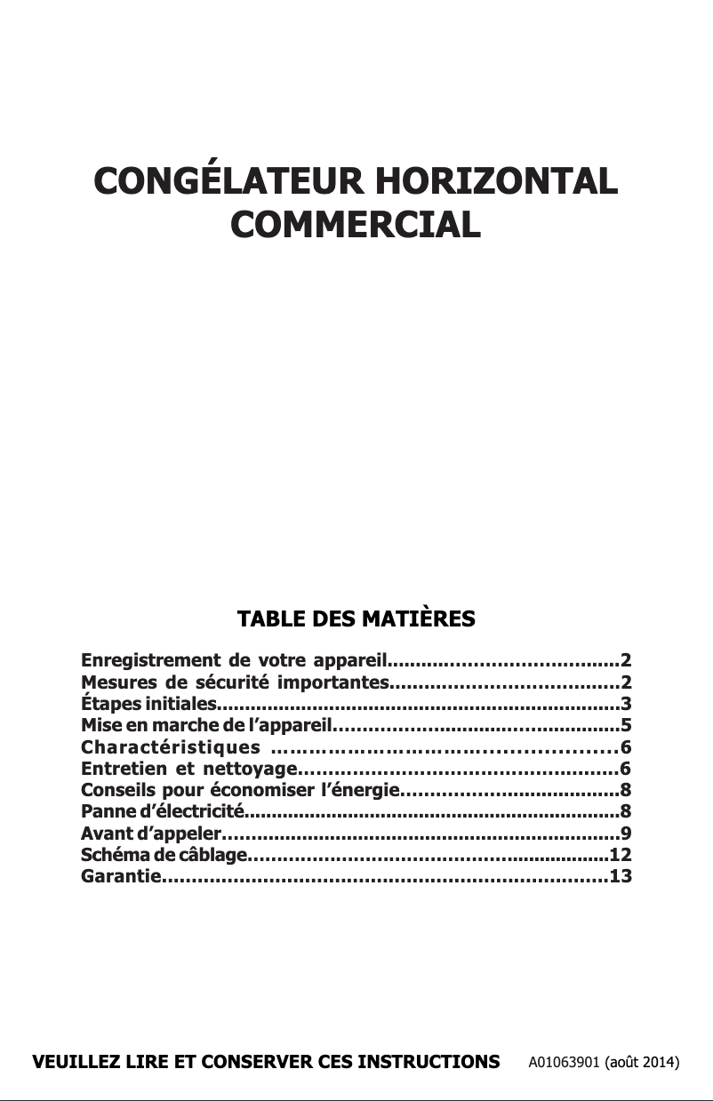 Imagen de la primera página del manual del dispositivo FCCS161QW