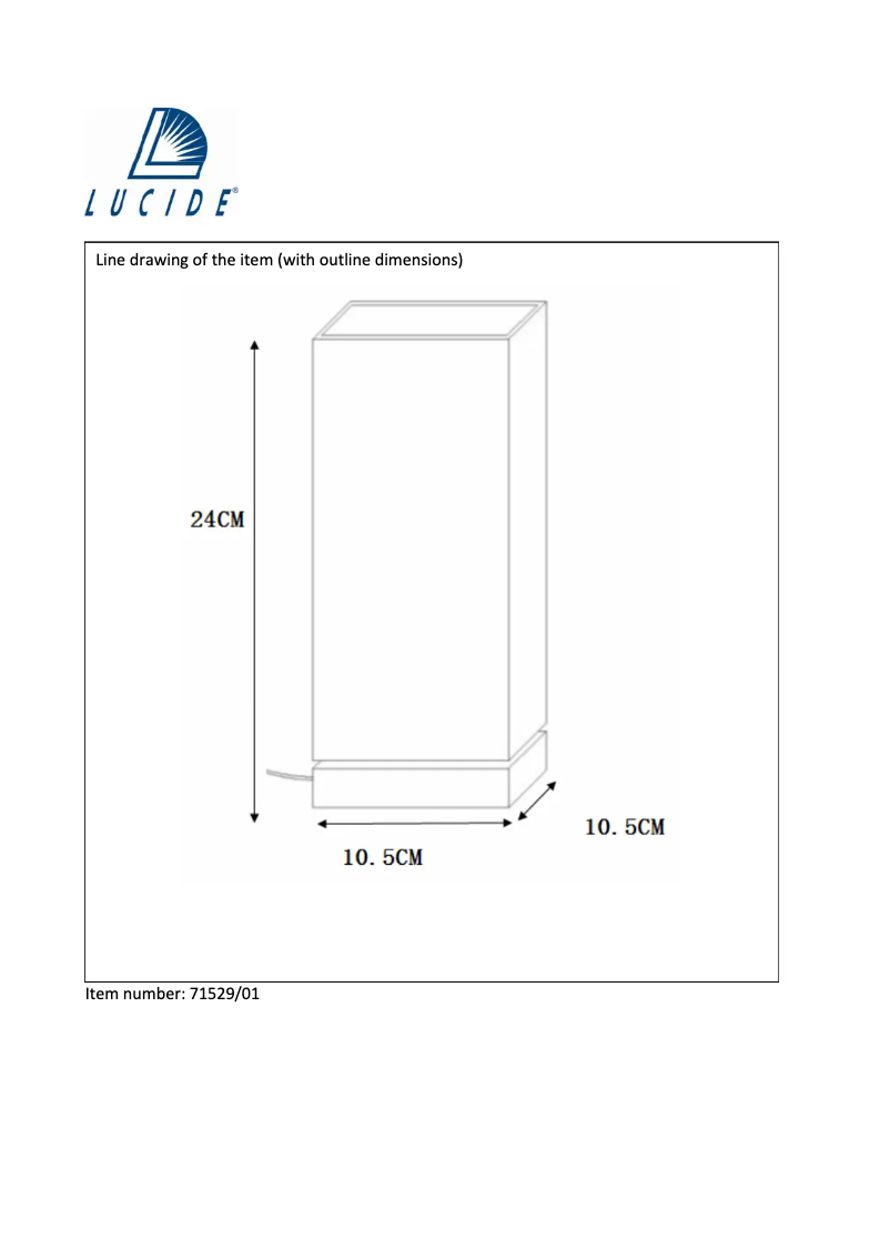 Página 1 del manual Manual de usuario Lucide Colour 71529/01/61