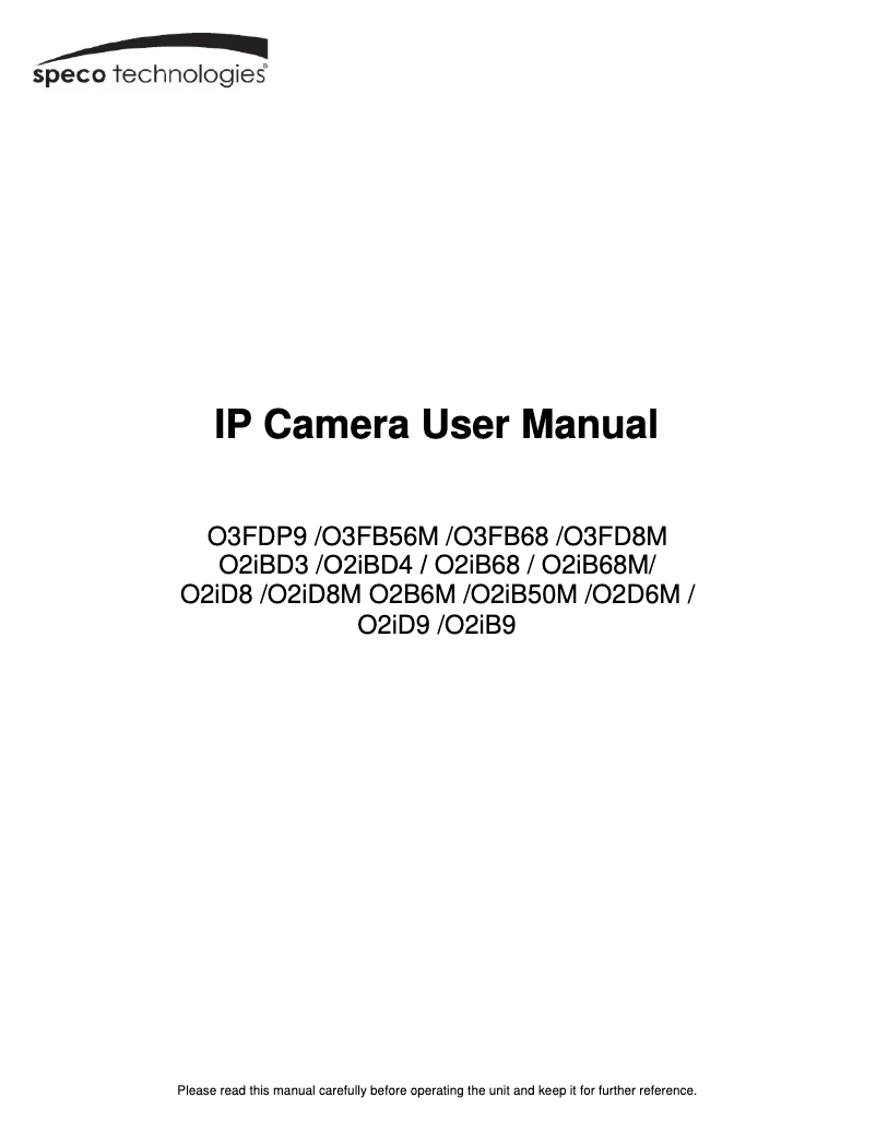 Página nº 1 - Manual de usuario Speco Technologies O2IBD4