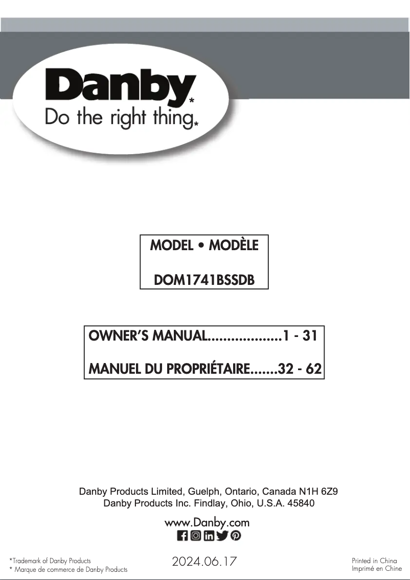 Imagen de la primera página del manual del dispositivo DOM1741BSSDB