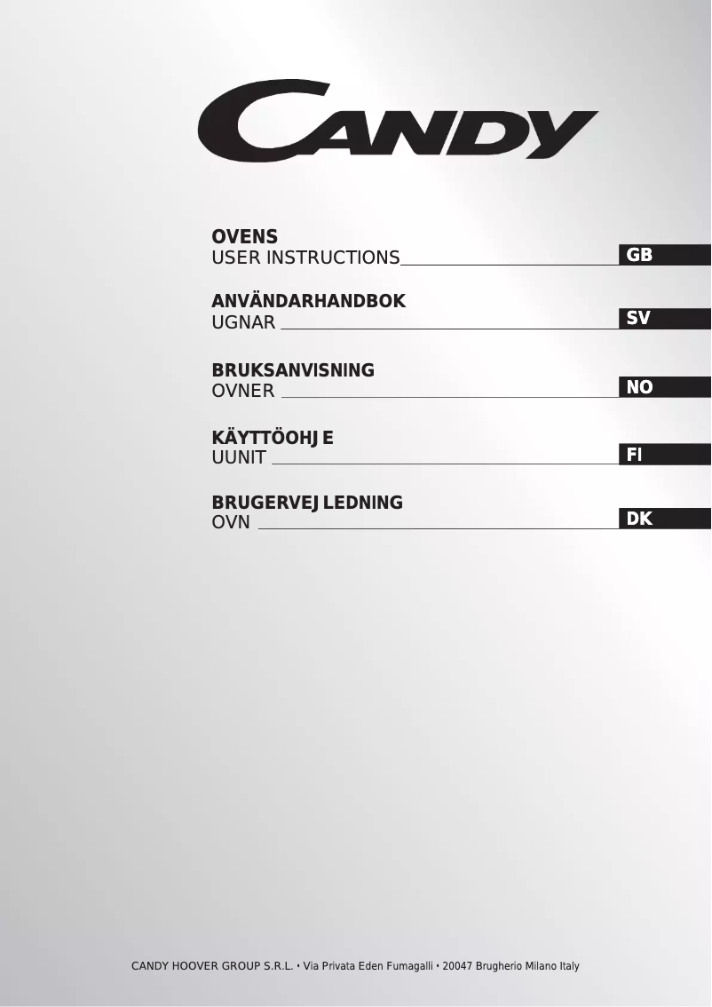 Página 1 del manual Manual de usuario Candy FXP 6091 X