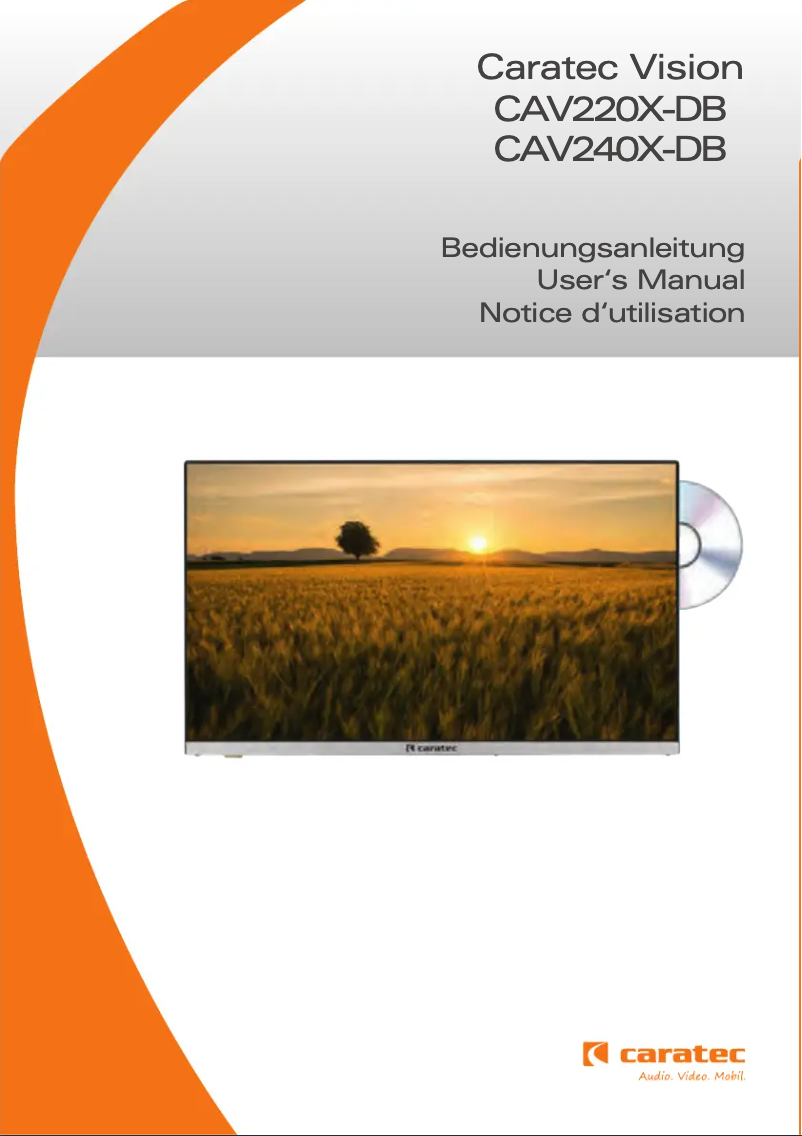 Imagen de la primera página del manual del dispositivo Vision CAV220X-DB