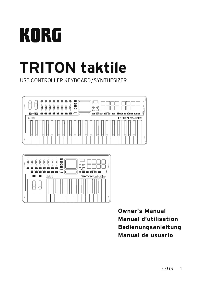 Imagen de la primera página del manual del dispositivo Triton taktile 49