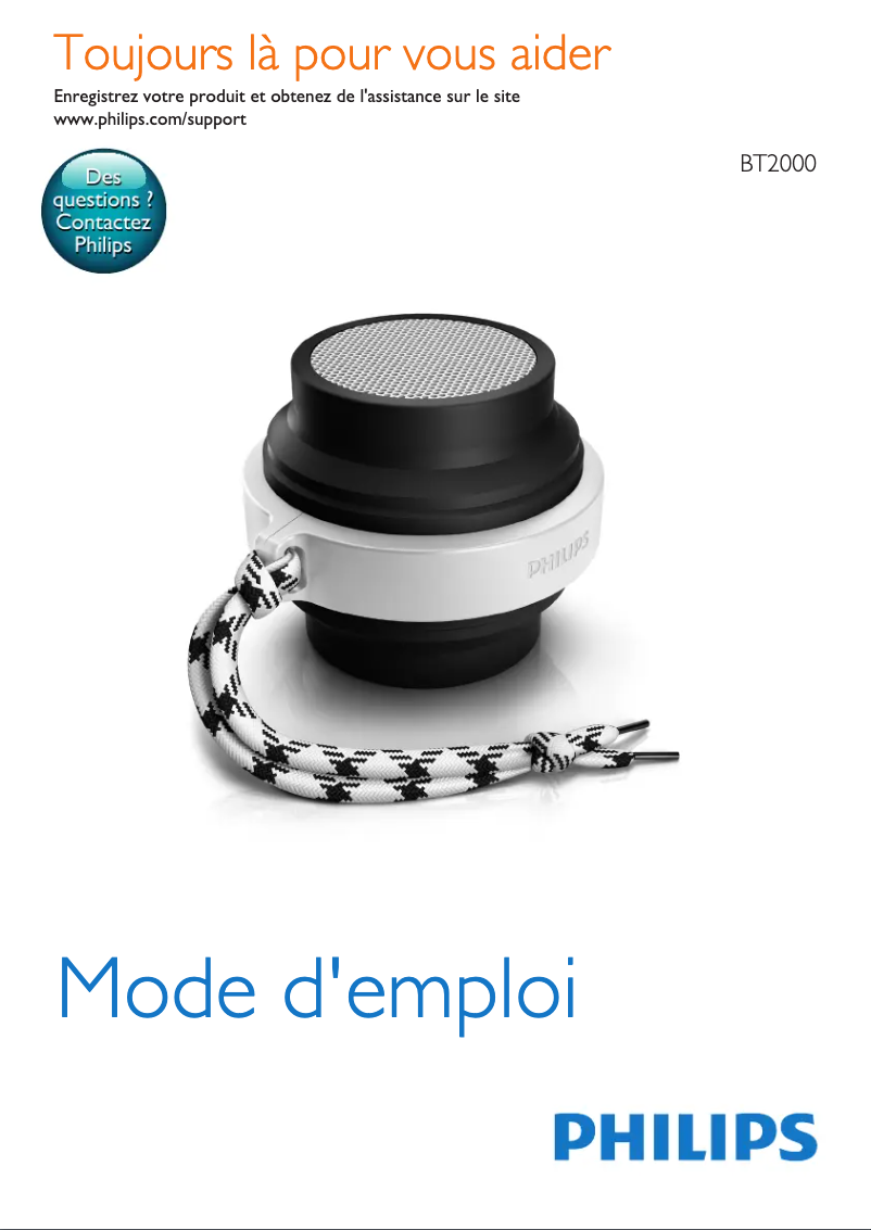 Página 1 del manual Manual de usuario Philips BT2000B