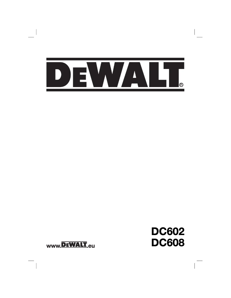 Página 1 del manual Manual de usuario DeWalt DC608