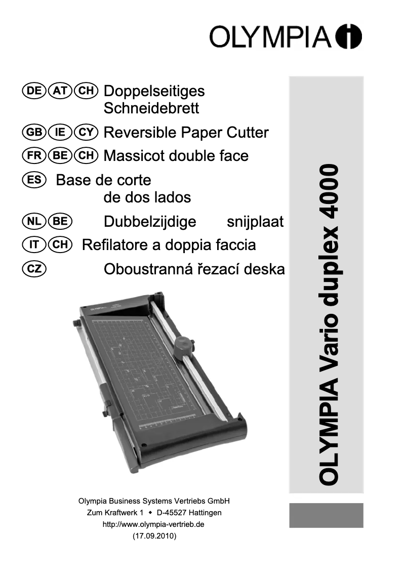 Imagen de la primera página del manual del dispositivo Vario Duplex 4000