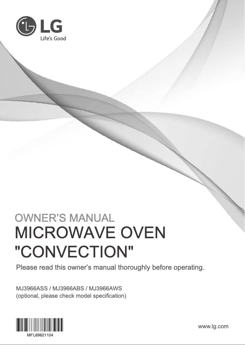 Página 1 del manual Manual de usuario LG NeoChef MJ3966
