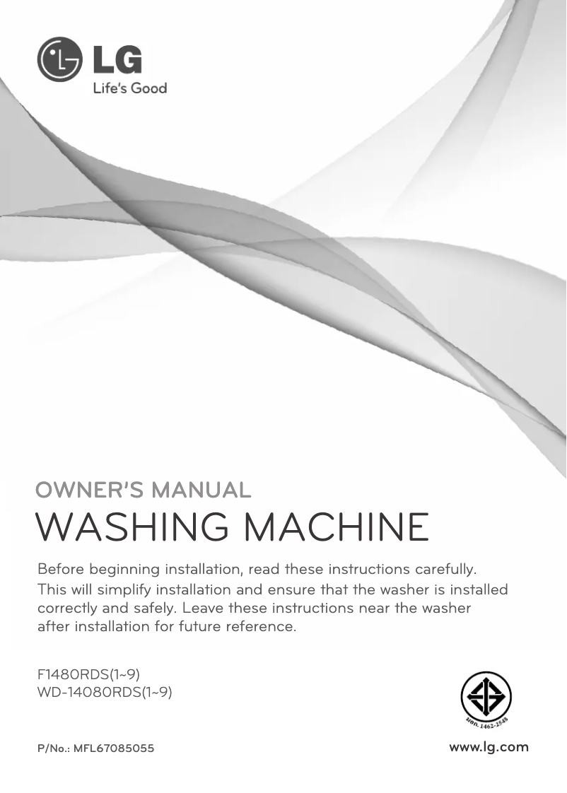 Página 1 del manual Manual de usuario LG WD-14080RDS