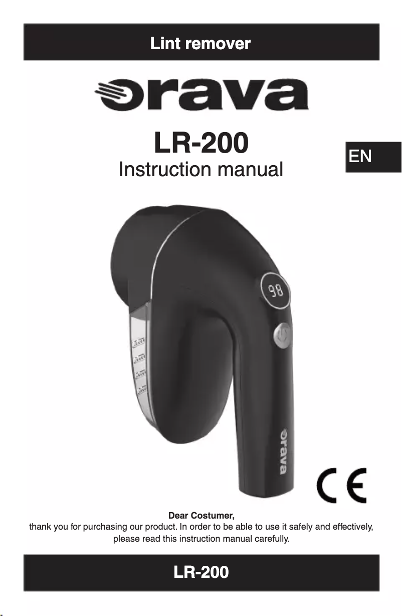 Imagen de la primera página del manual del dispositivo LR-200