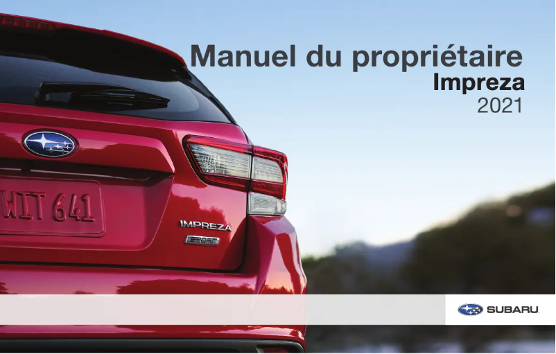 Página 1 del manual Manual de usuario Subaru Impreza (2021)